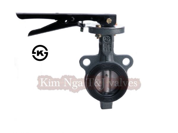 Van bướm gang cao su tay gạt 10K