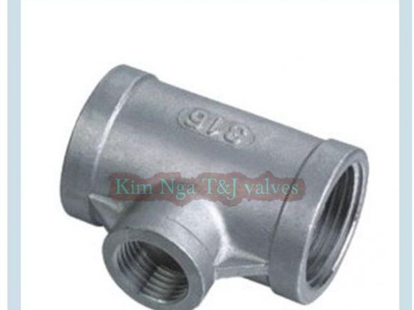 Tê giảm ren inox