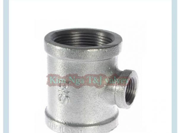 Tê giảm ren gang mạ kẽm