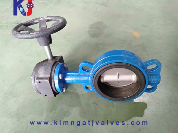 Van bướm gang cao su tay quay