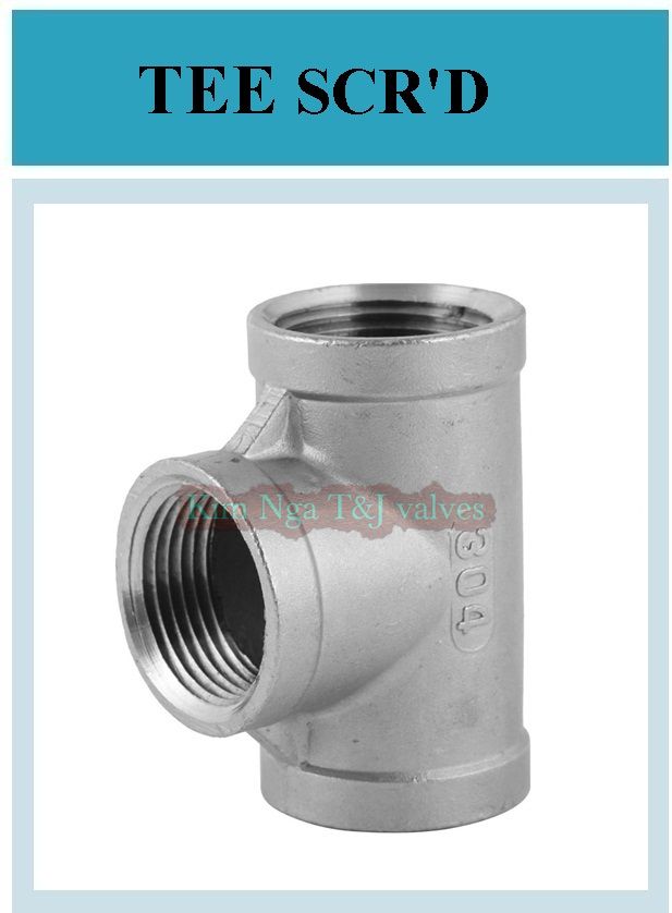 Tê đều ren inox