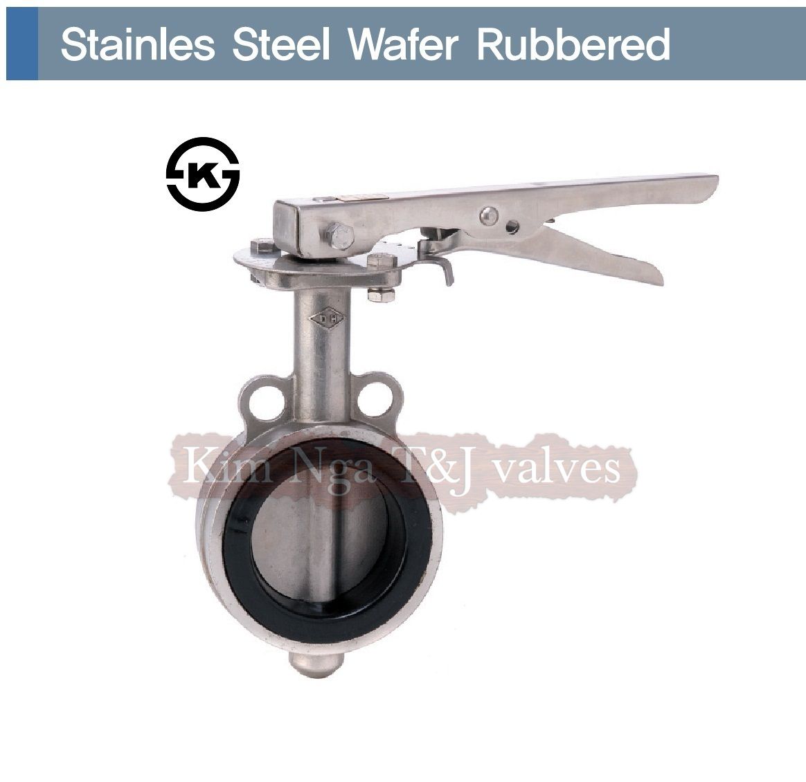 Van bướm inox cao su tay gạt 10K