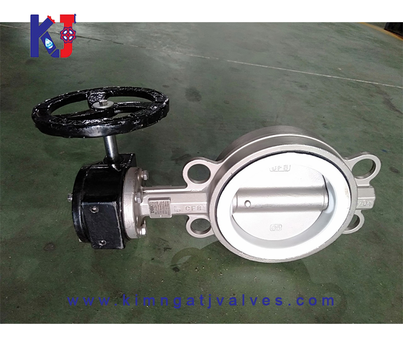 Van bướm inox teplon tay quay